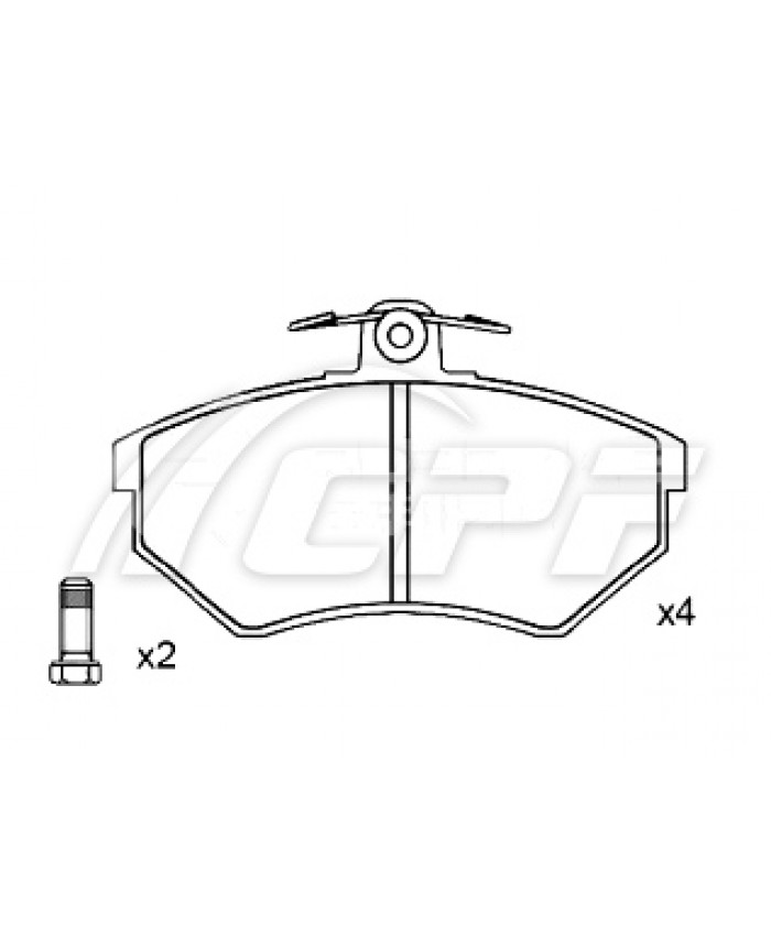 REF: CPF0076RB4 - PLAQUETTE DE FREIN CPF