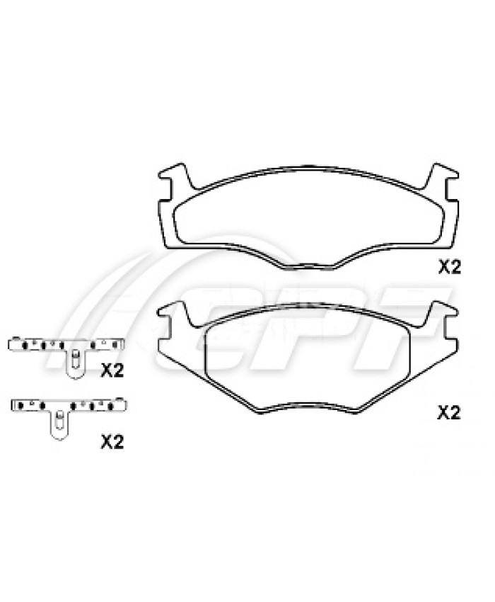 REF: CPF0081RB2 - PLAQUETTE DE FREIN CPF