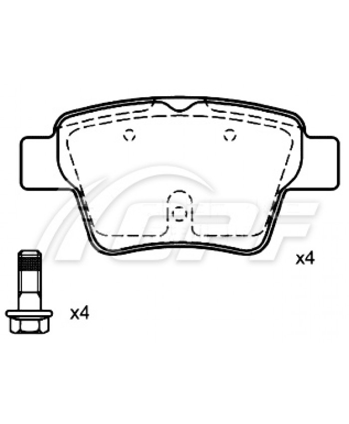 REF: CPF1202BF5 - PLAQUETTE DE FREIN CPF