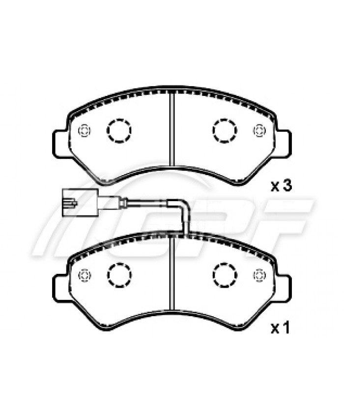 REF: CPF1204RB7 - PLAQUETTE DE FREIN CPF