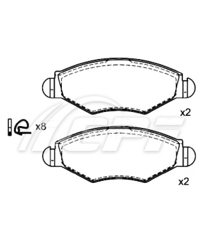 REF: CPF0177BF3 - PLAQUETTE DE FREIN CPF