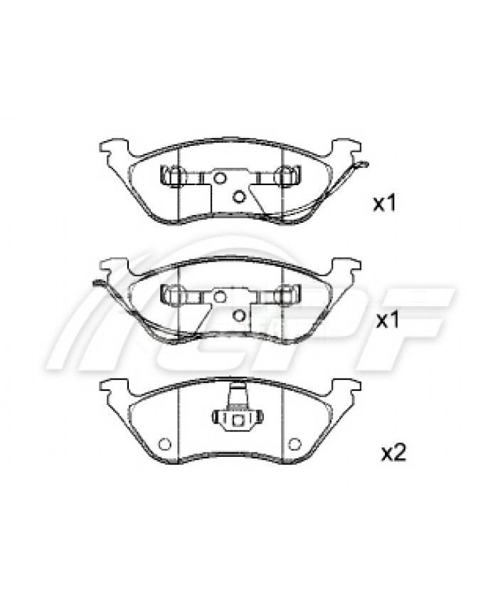 REF: CPF0343RB5 - PLAQUETTE DE FREIN CPF