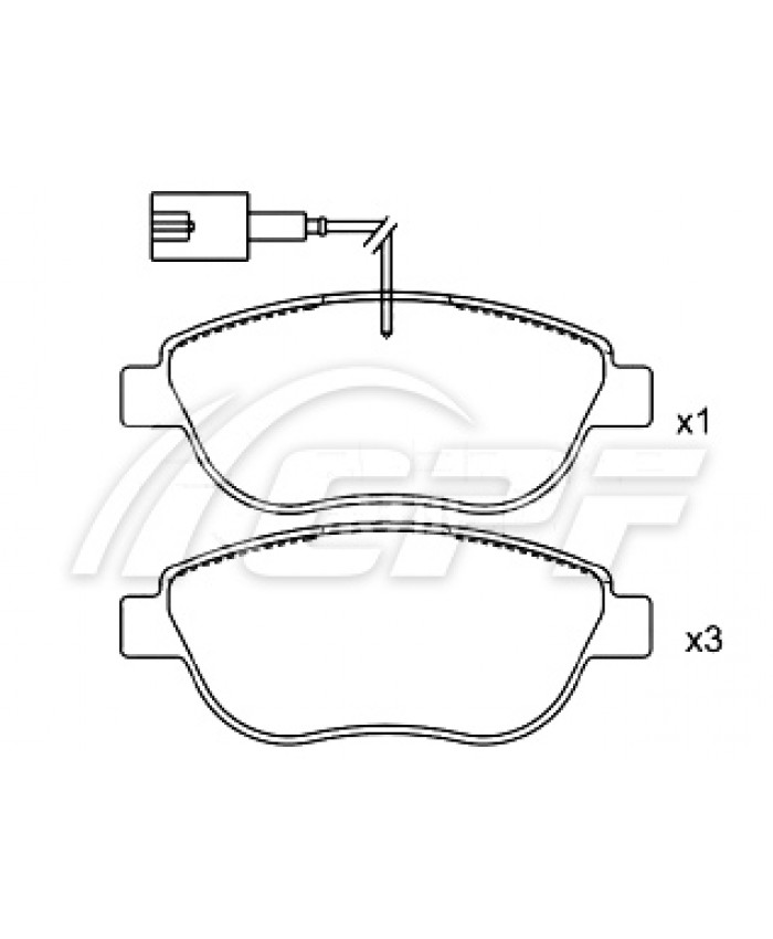 REF: CPF0605RB3 - PLAQUETTE DE FREIN CPF