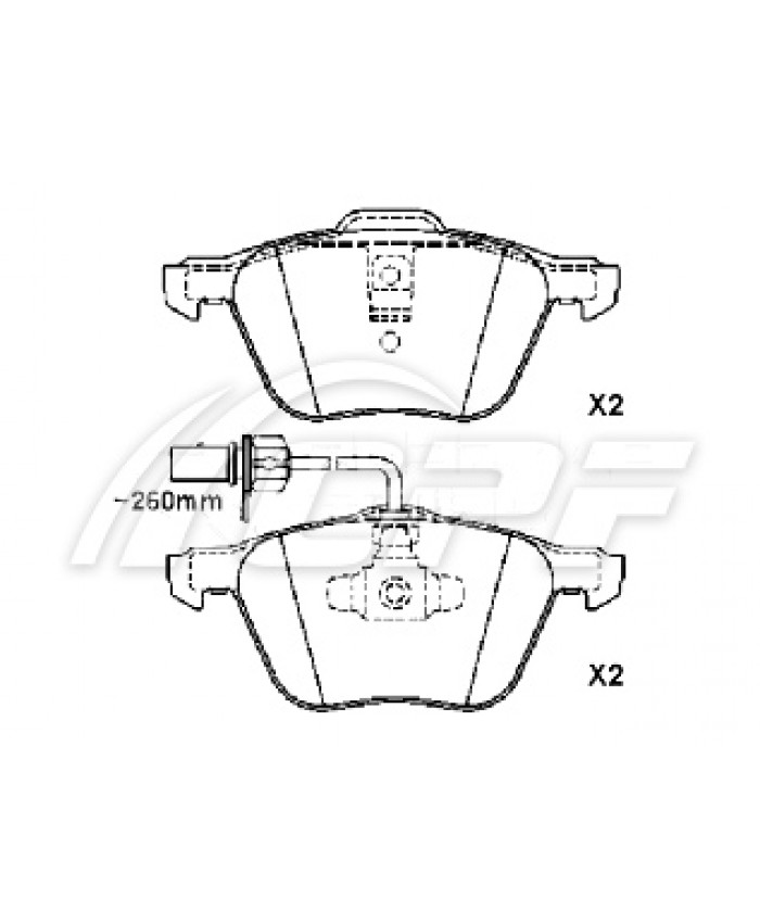 REF: CPF0827RB5 - PLAQUETTE DE FREIN CPF