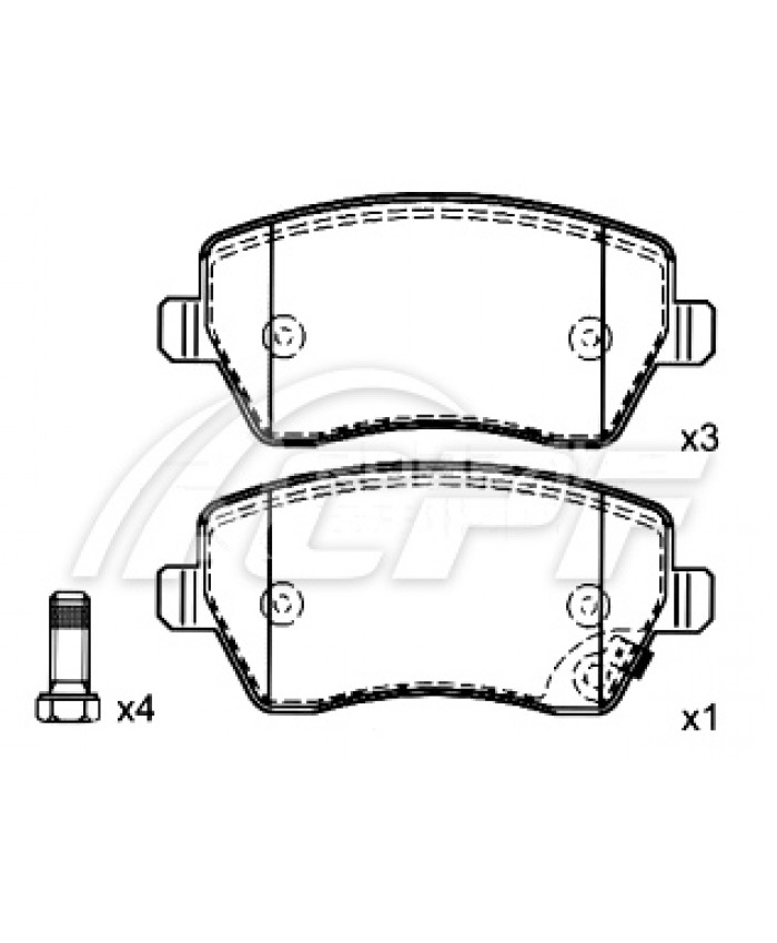 REF: CPF0992RB4 - PLAQUETTE DE FREIN CPF